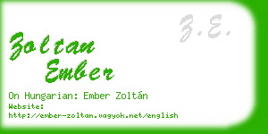 zoltan ember business card
